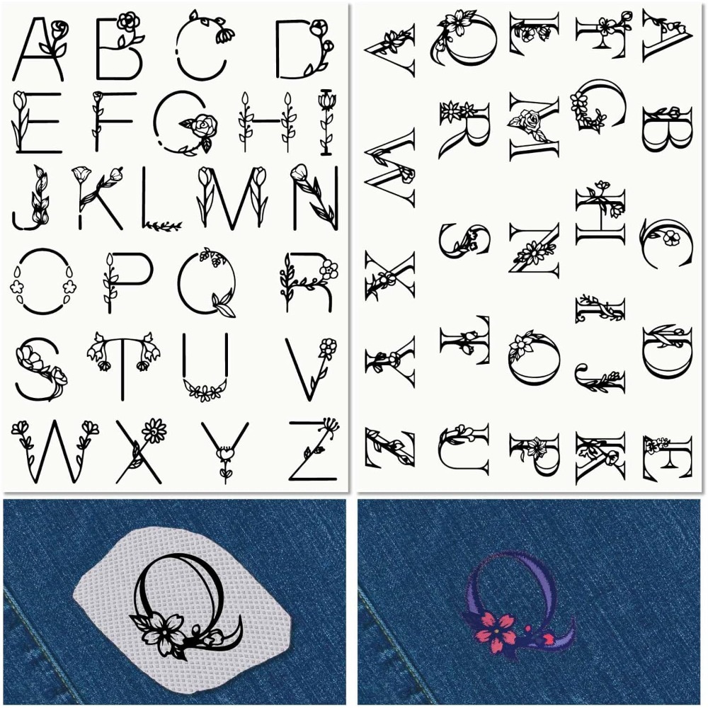 Embroidery Stitches - Letter A-Z Water Soluble Embroidery Stabilizers