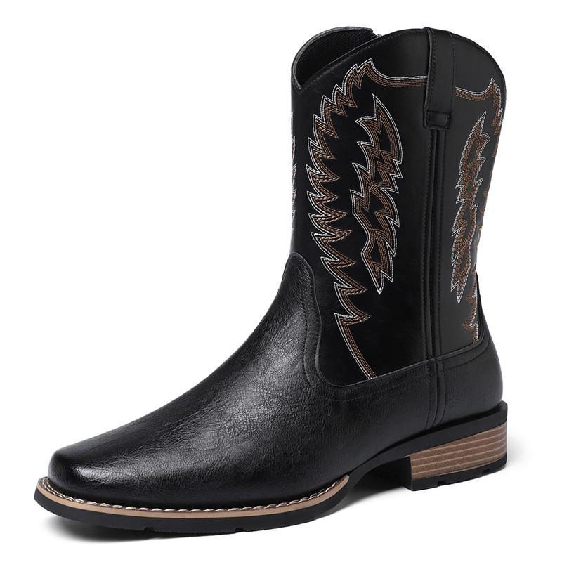 Embroidery Stitches - Luxury Men High Boot Embroidery Retro