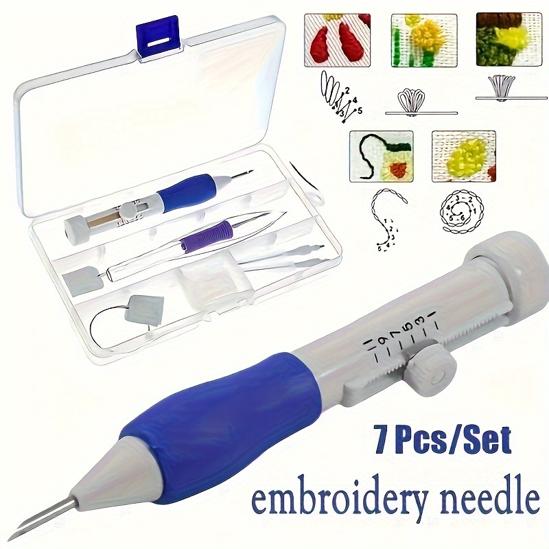Punch Needle Handle - 7-Piece Embroidery Punch Needle Sewing Tool