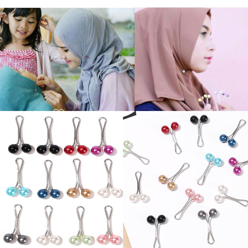 6/12/24PCS Pearls Pins Women S - Embroidery Hijab ulasan dan harga