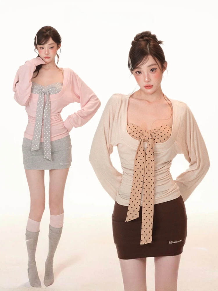 Y2K Two Piece Set: Sexy Pleate - Embroidery Set ulasan dan harga
