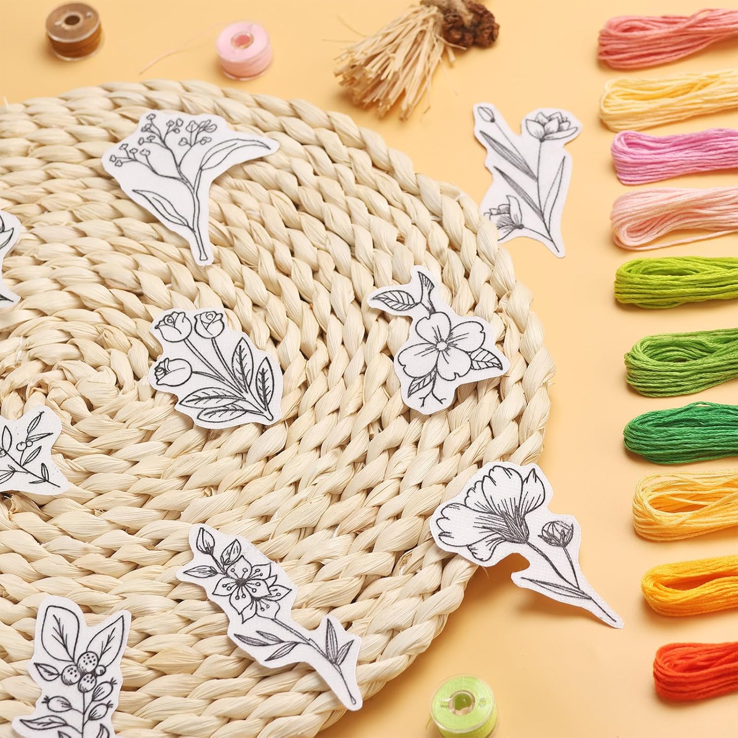 50Pcs Water Soluble Embroidery - Embroidery Sheet ulasan dan harga
