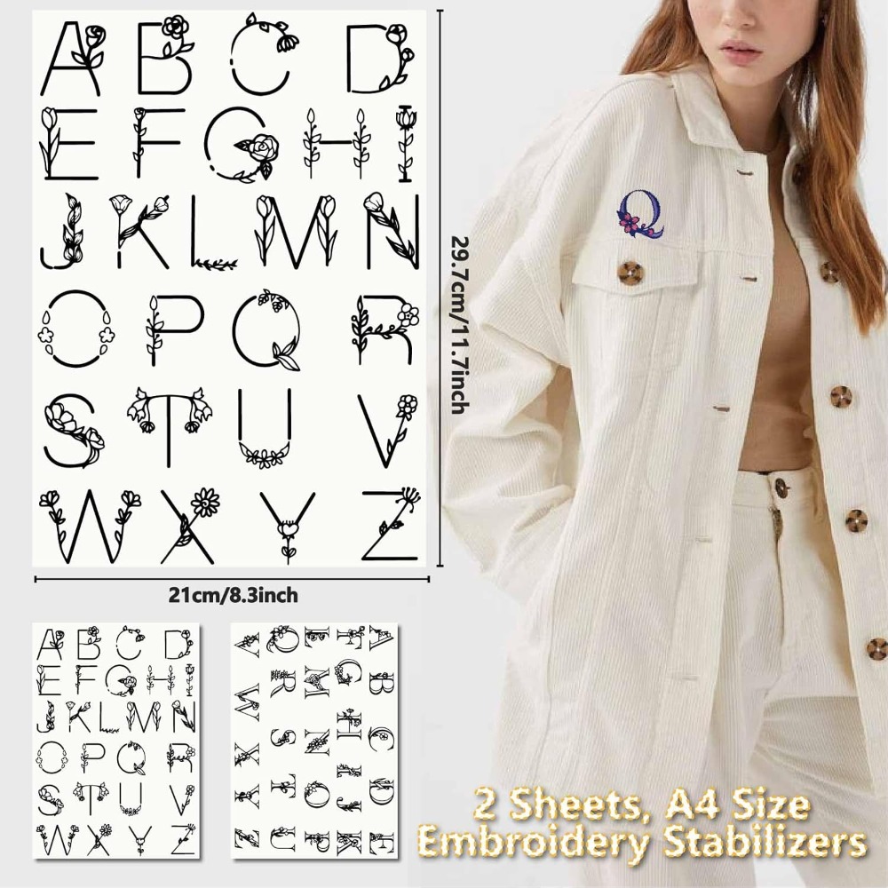 Letter A-Z Water Soluble Embro - Embroidery Stitches ulasan dan harga