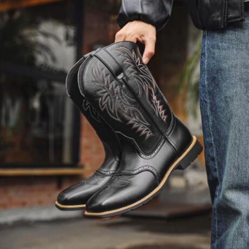 New Men High Boots Embroidery  - Embroidery Stitches ulasan dan harga