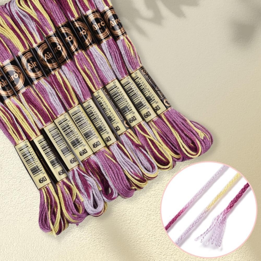 6 Strands Purple Variegated Em - Embroidery Stitches ulasan dan harga