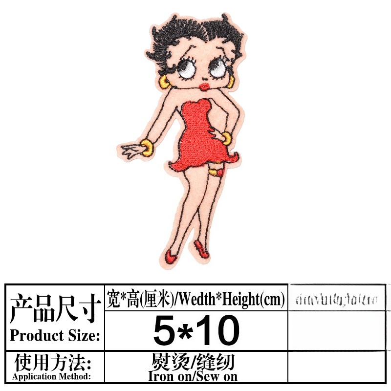 Betty Boop Patch High Color Va - Embroidery Set ulasan dan harga