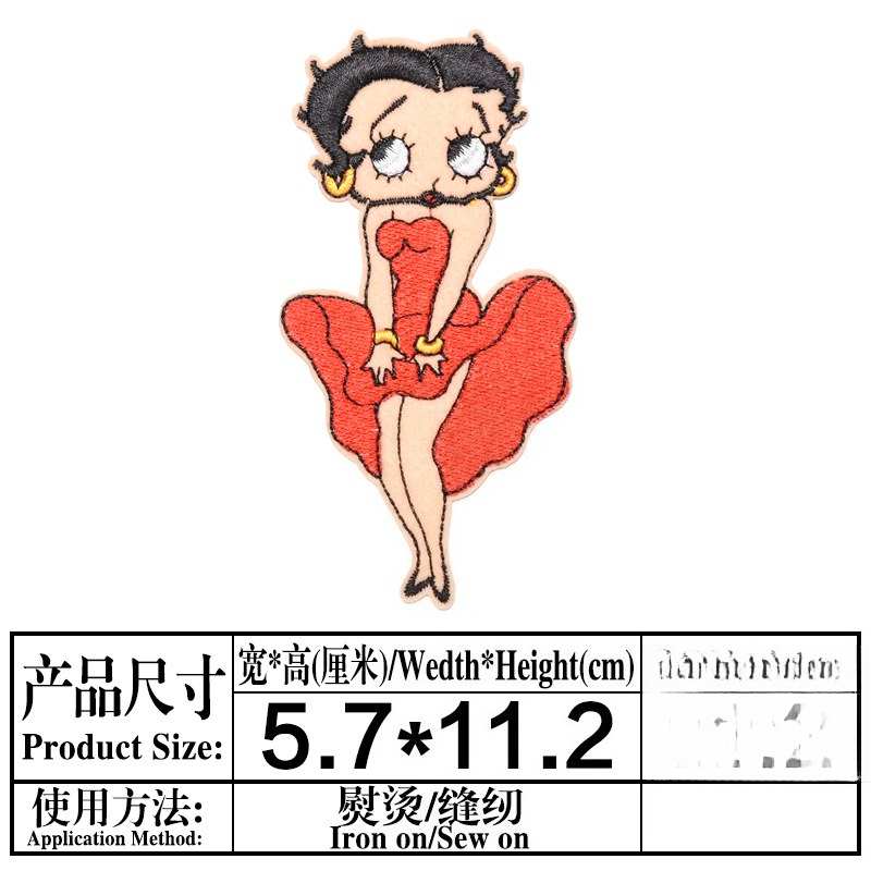 Betty Boop Patch High Color Va - Embroidery Set ulasan dan harga