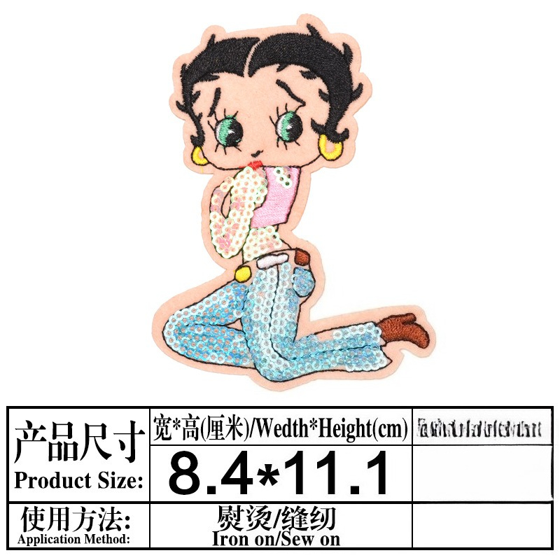 Betty Boop Patch High Color Va - Embroidery Set ulasan dan harga