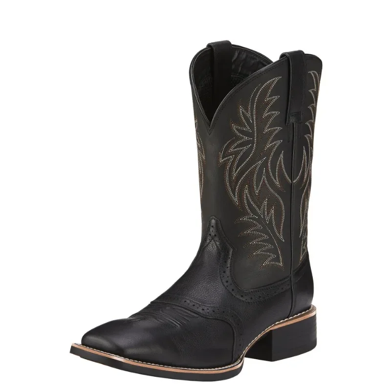 Men High Boots Embroidery Retr - Embroidery Stitches ulasan dan harga