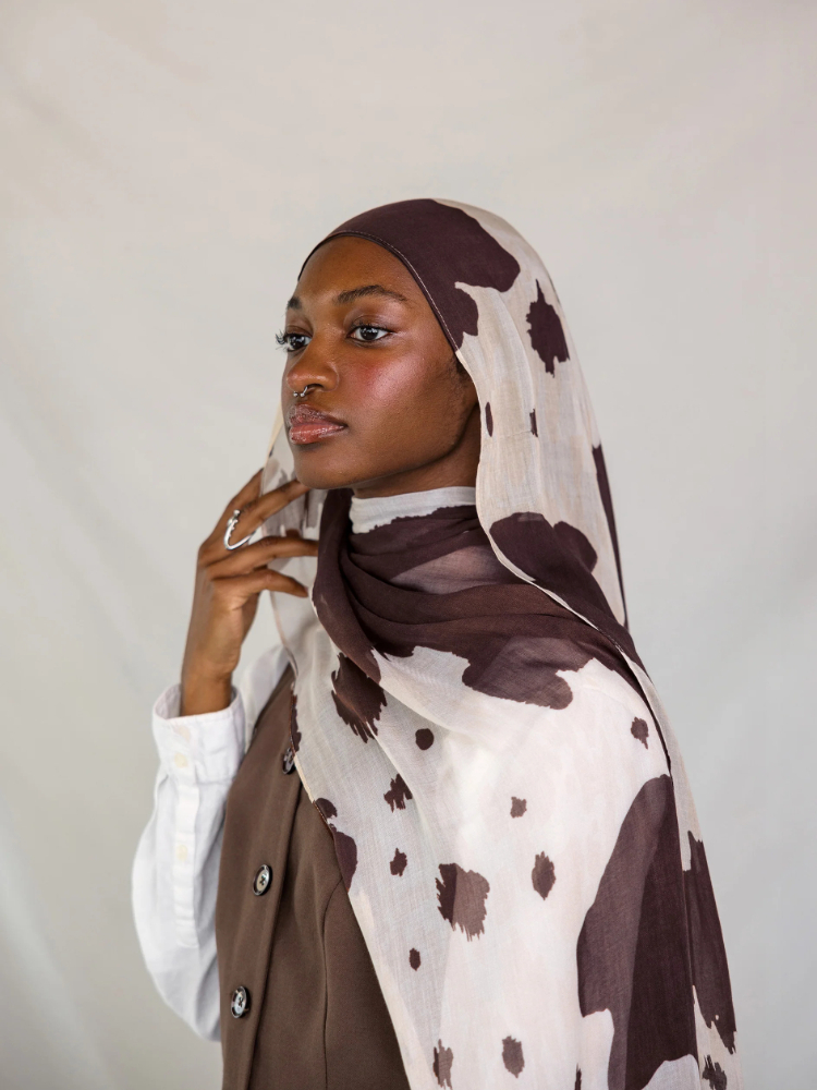 New Double-sided Print Modal H - Embroidery Hijab ulasan dan harga