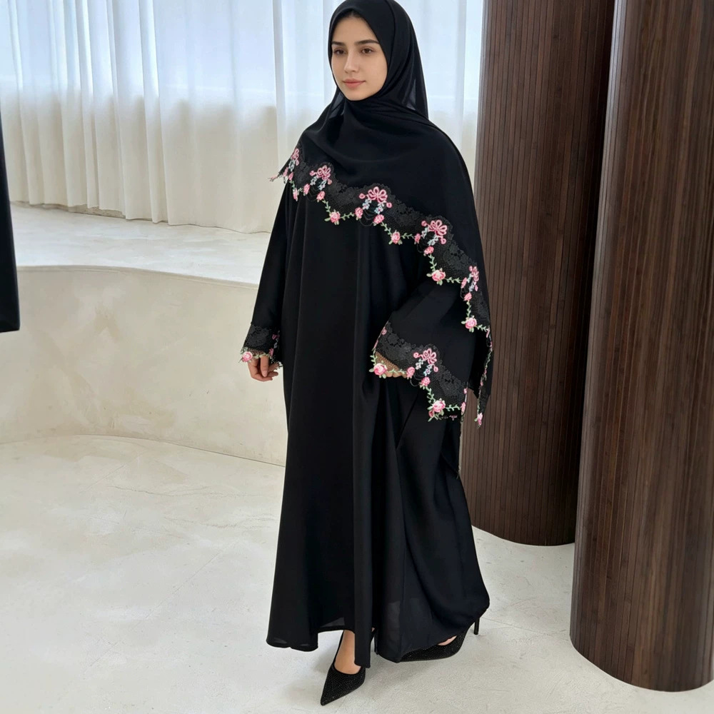 Eid Dress Women Muslim Abaya P - Embroidery Hijab ulasan dan harga