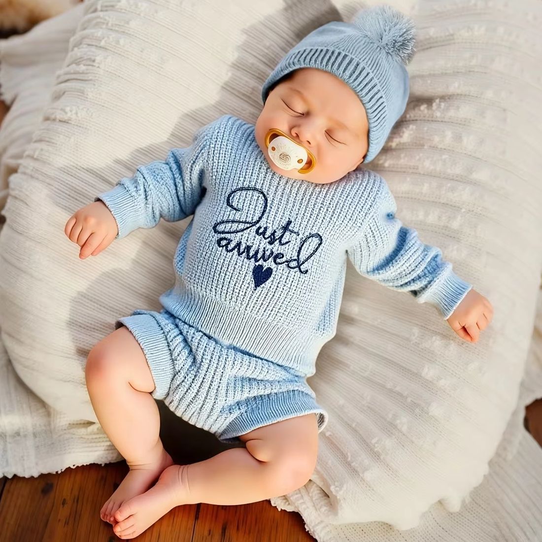 3pcs Set Knitted Newborn Boy G - Embroidery World ulasan dan harga