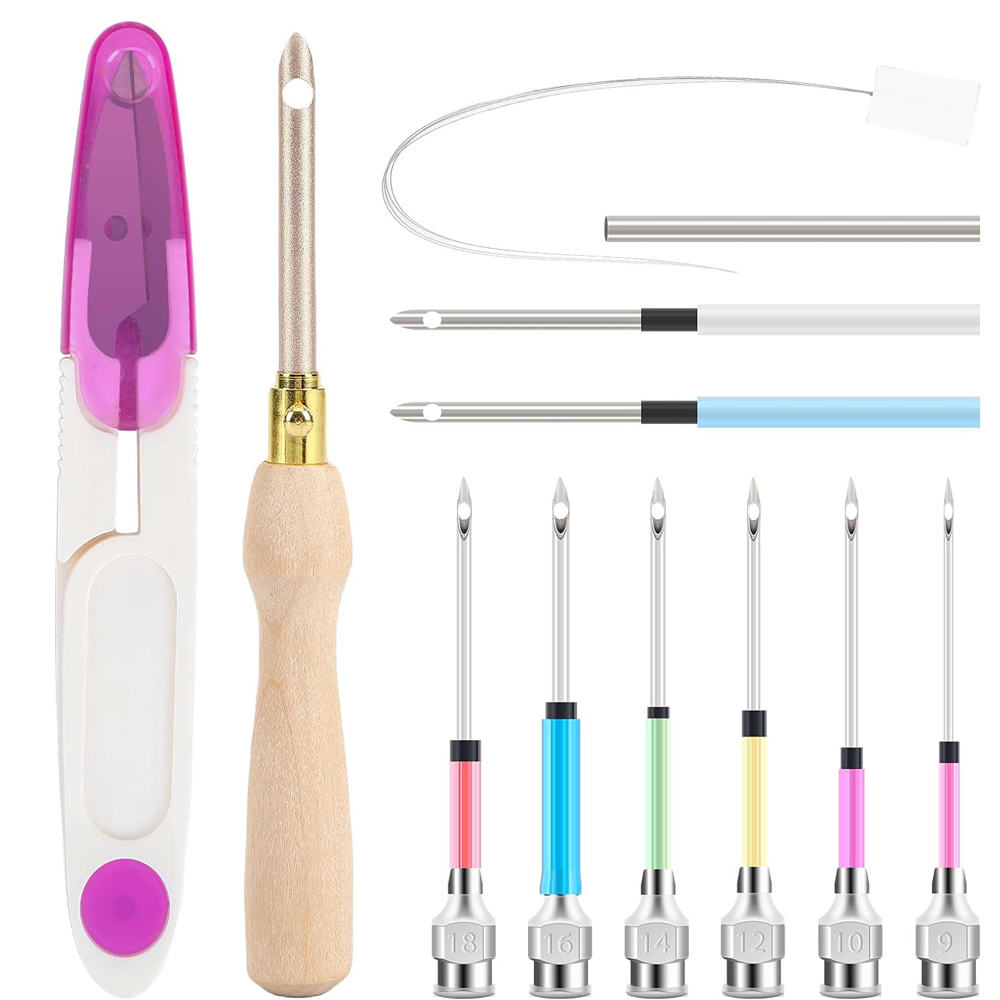 13Pcs Punch Needle Kit Adjusta - Punch Needle Handle ulasan dan harga