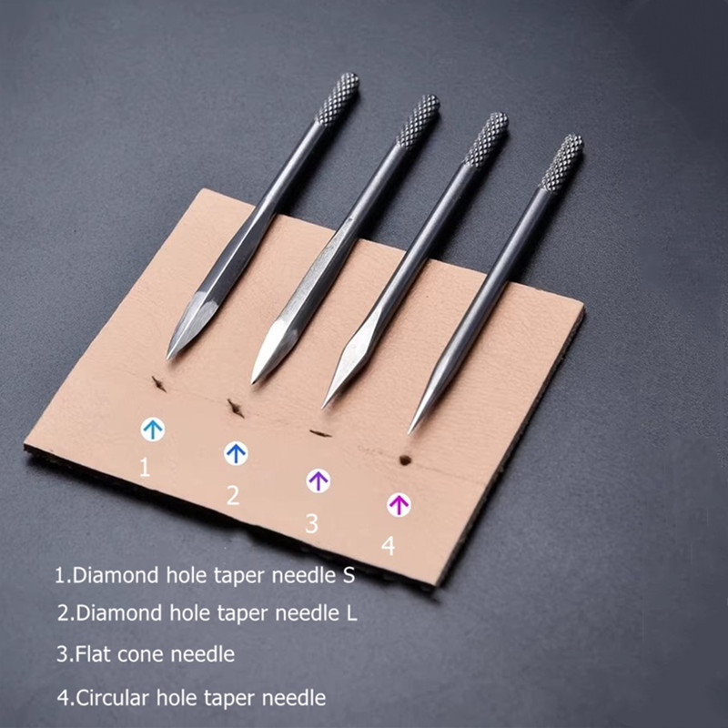 4-in-1 Leather Punch Awl Set w - Punch Needle Handle ulasan dan harga