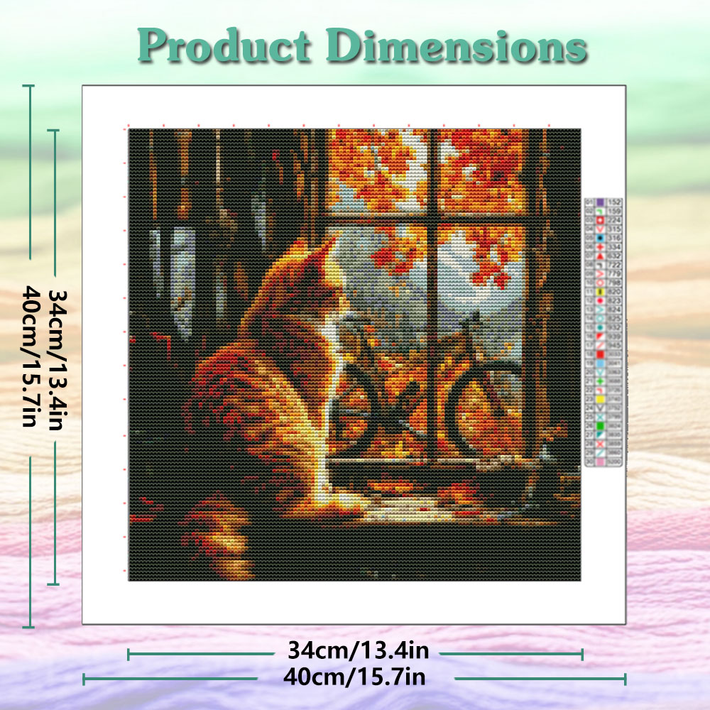 11CT Autumn Window Long haired - Embroidery Sheet ulasan dan harga