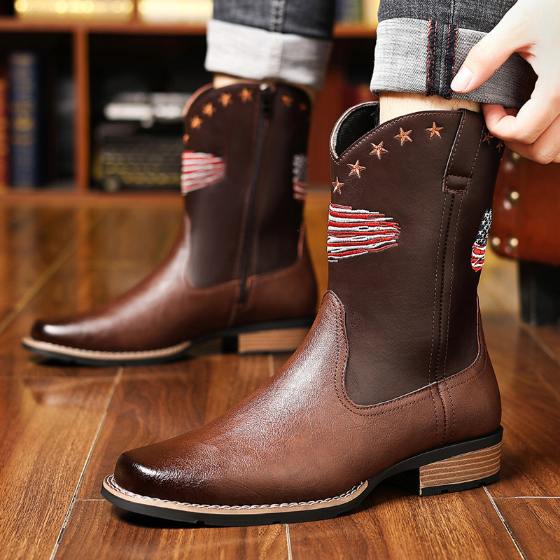 New Brand Men High Boots Embro - Embroidery Stitches ulasan dan harga