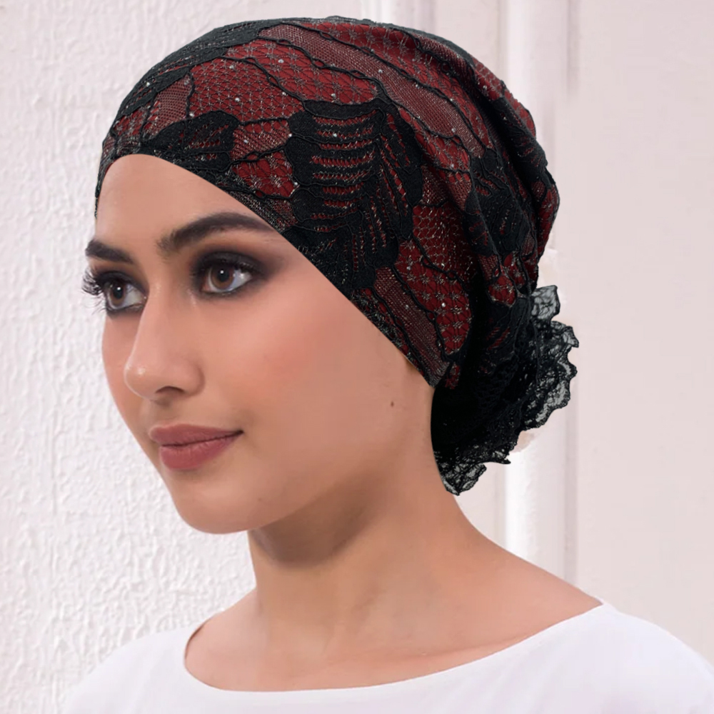 Embroidery Turban Cap for Wome - Embroidery Hijab ulasan dan harga