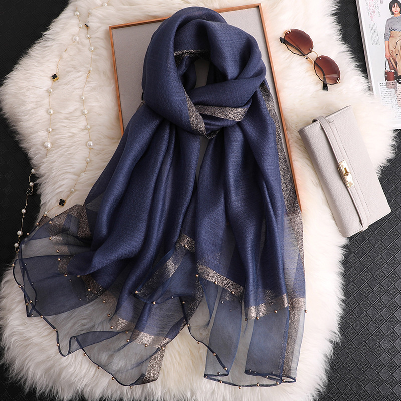 2024 Luxury 100% Silk Shawl Sc - Embroidery Hijab ulasan dan harga