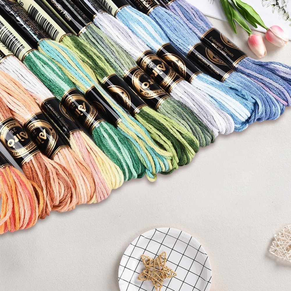 12 Skeins 105 Yards Cross Stit - Embroidery Stitches ulasan dan harga
