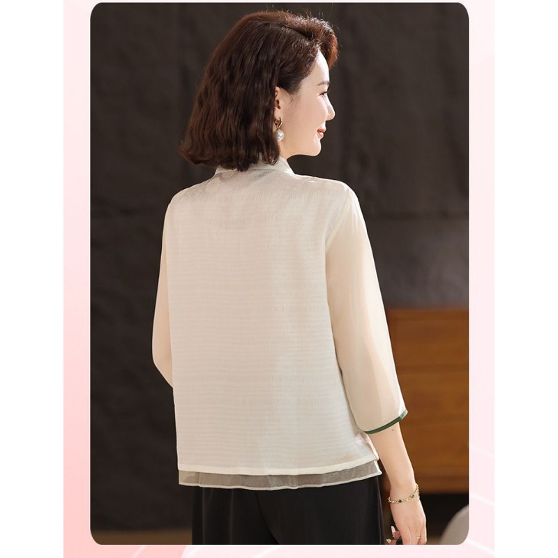 Women's Cream White Chinese St - Embroidery Cream ulasan dan harga