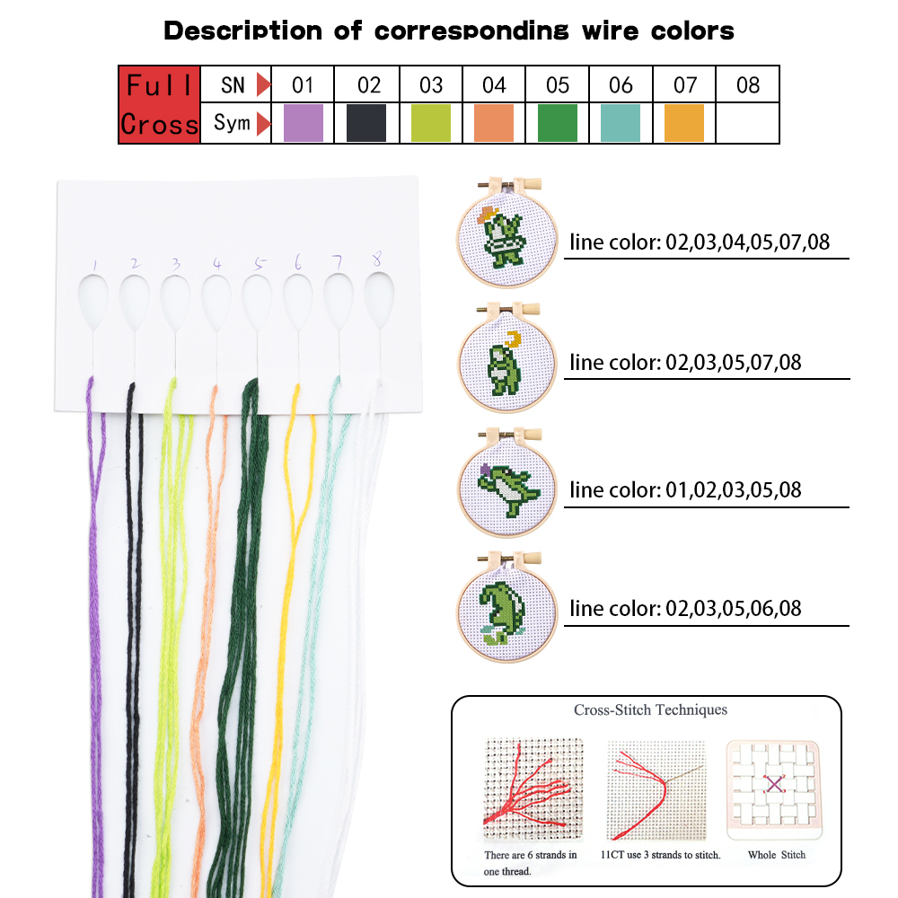 4pcs Embroidery Starter Kit DI - Embroidery Stitches ulasan dan harga