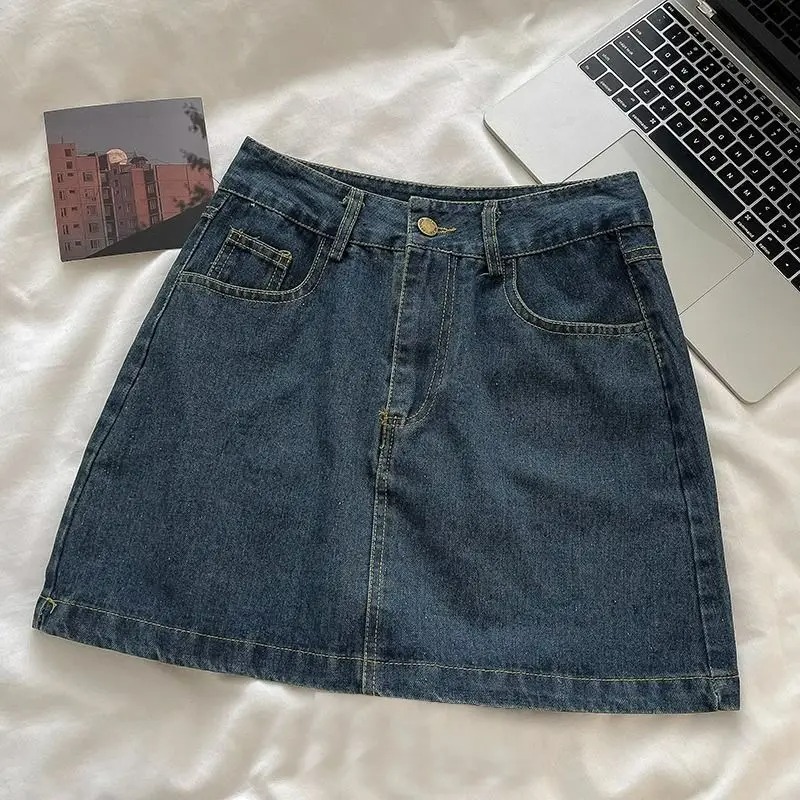 Y2K Denim Skirt Set: Vintage J - Embroidery Set ulasan dan harga