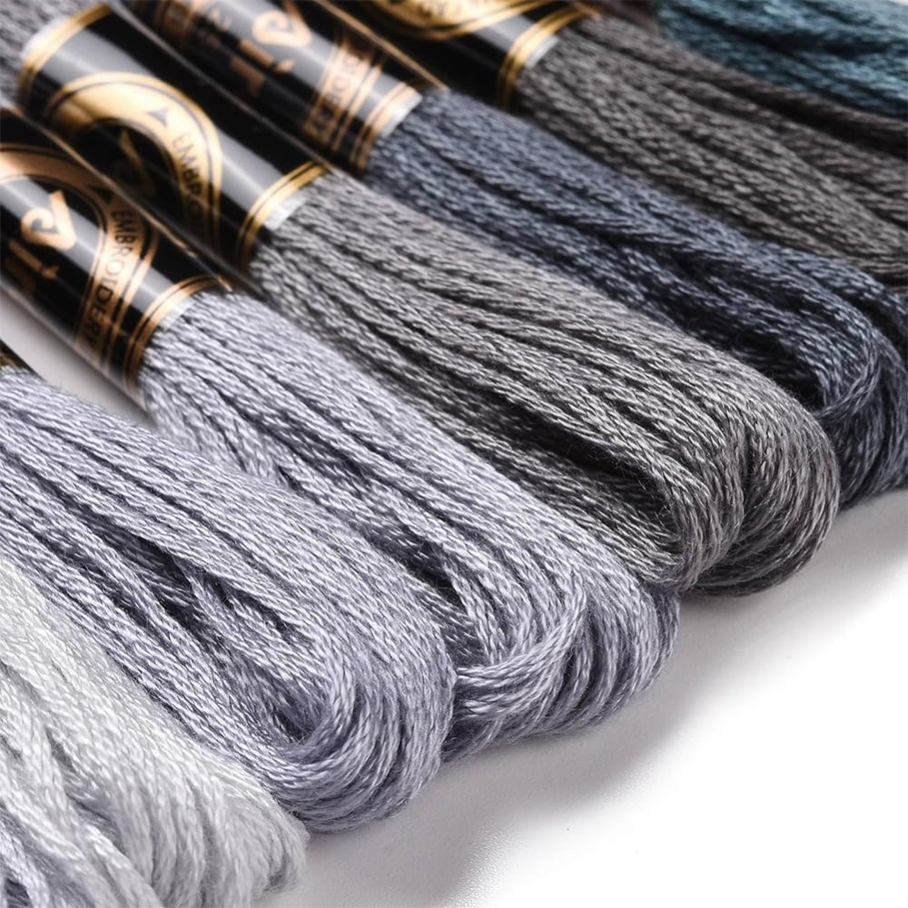 8 Skeins 70 Yards Grey Friends - Embroidery Stitches ulasan dan harga
