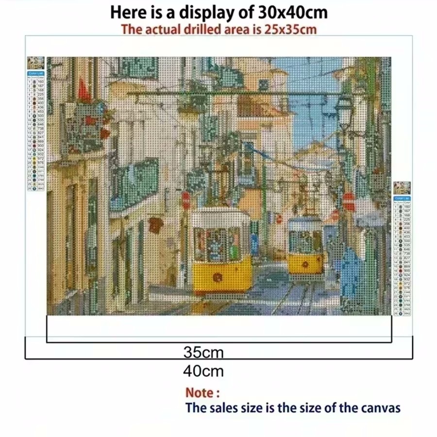 Whimsical World Town Landscape - Embroidery World ulasan dan harga