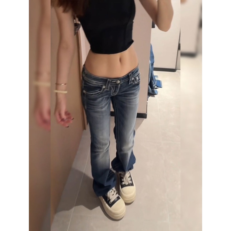 Women's Y2K Gothic Embroidery  - Embroidery Jeans Sakura ulasan dan harga