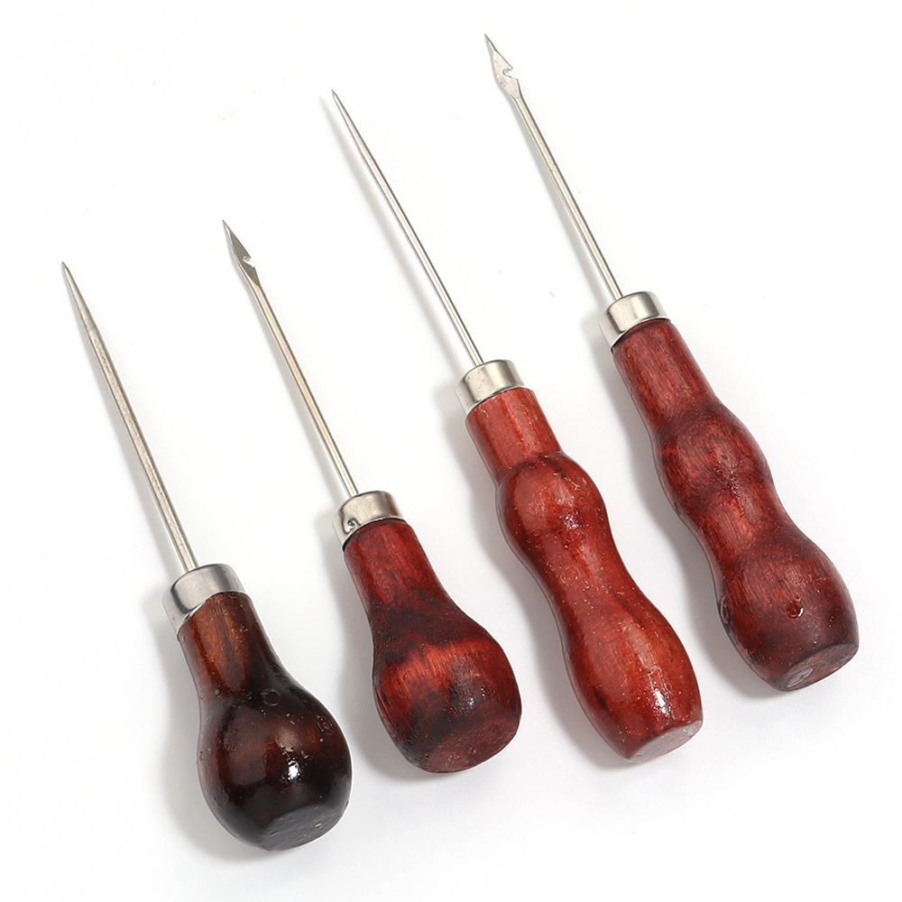 Wooden Handle Awls DIY Leather - Punch Needle Handle ulasan dan harga