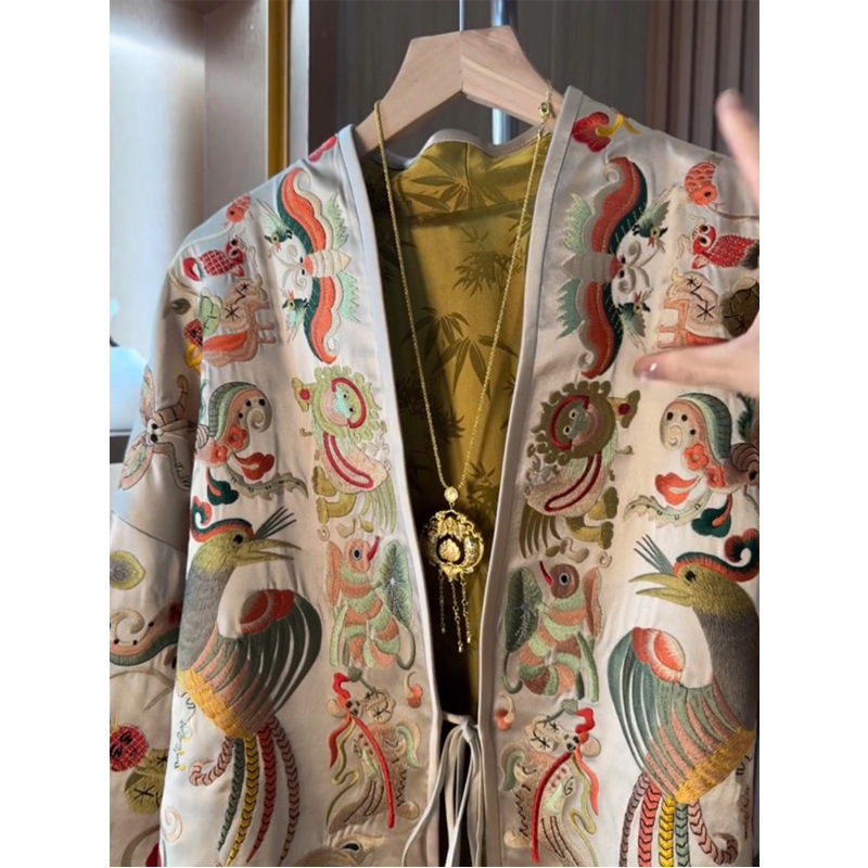 New Chinese Style Kimono Cardi - Embroidery Fashion ulasan dan harga