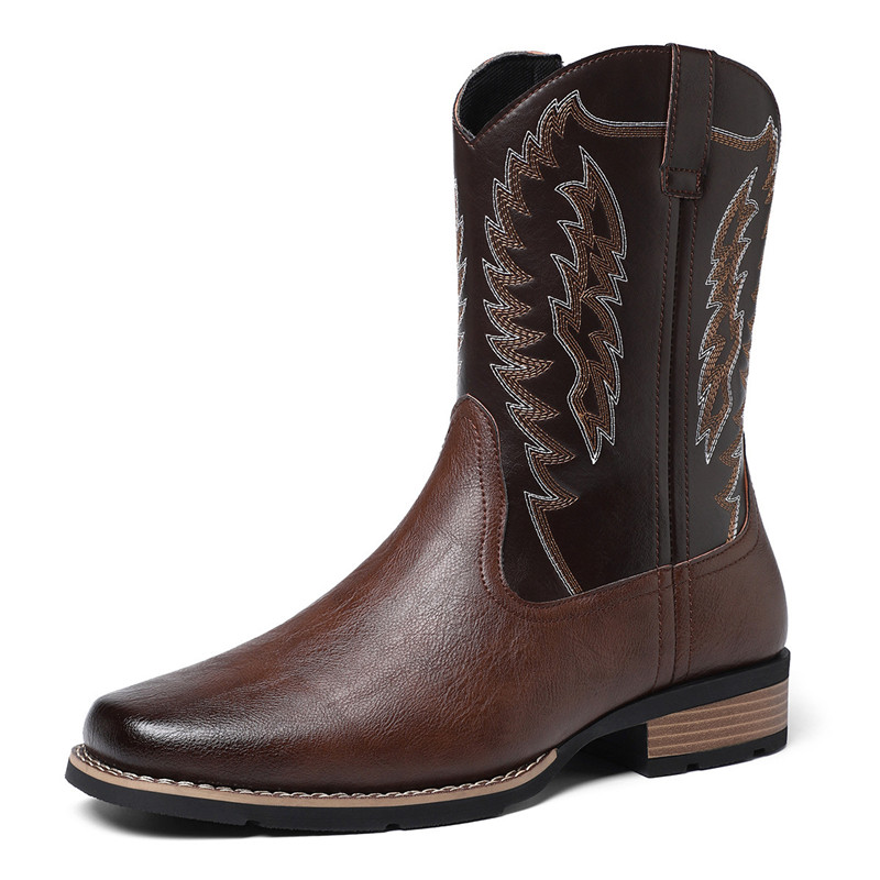 Men High Boot Embroidery Retro - Embroidery Stitches ulasan dan harga