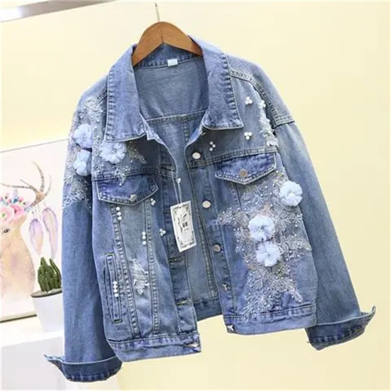 2022 New Embroidery Denim Shor - Embroidery Jeans Sakura ulasan dan harga