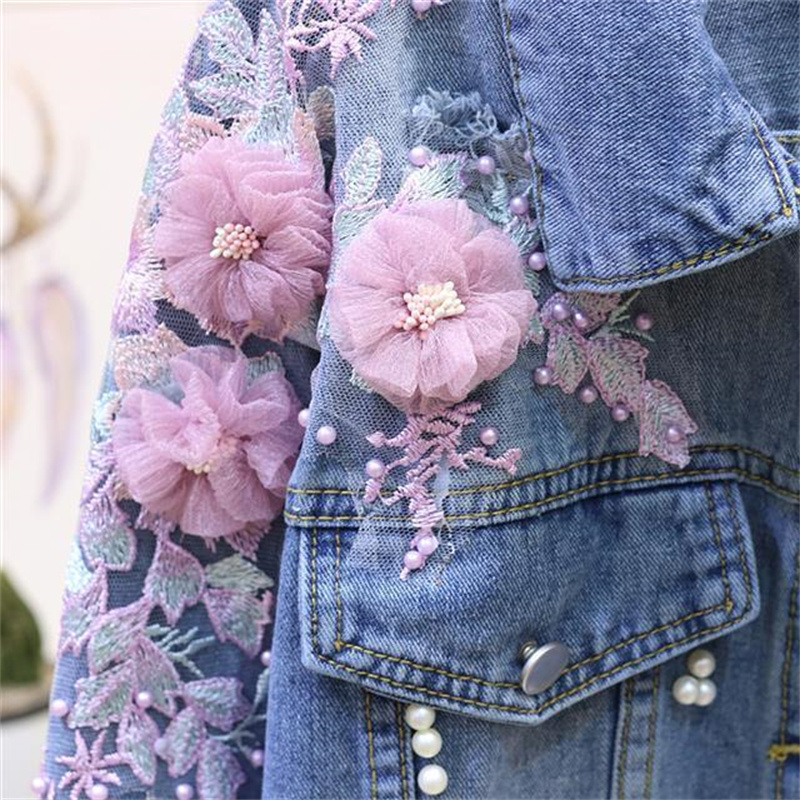 2022 New Embroidery Denim Shor - Embroidery Jeans Sakura ulasan dan harga