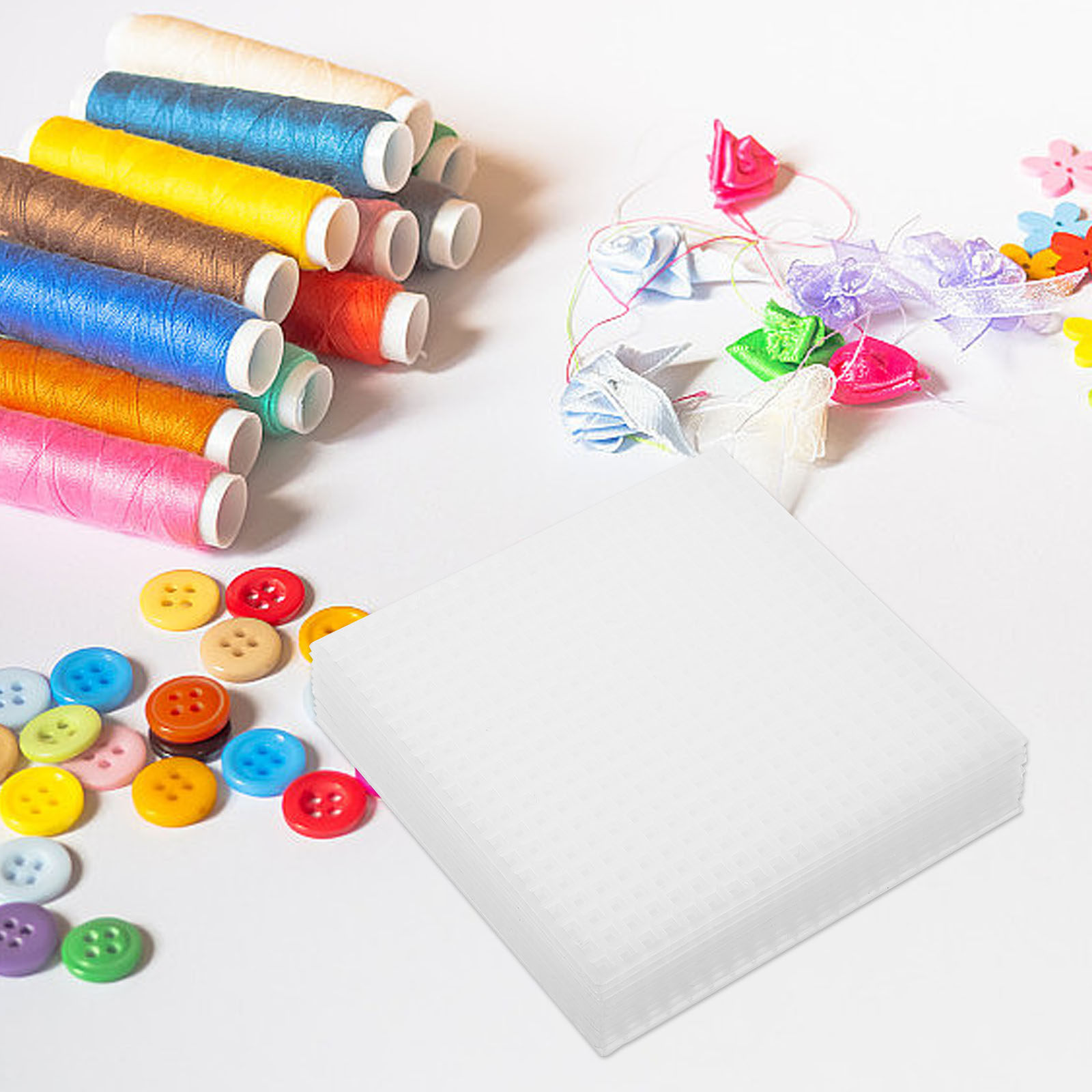 10pcs 8x8cm Square Mesh Sheets - Embroidery Sheet ulasan dan harga