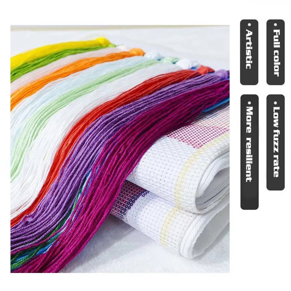 HUACAN Cross Stitch Kits Rose  - Embroidery Kurta Men ulasan dan harga