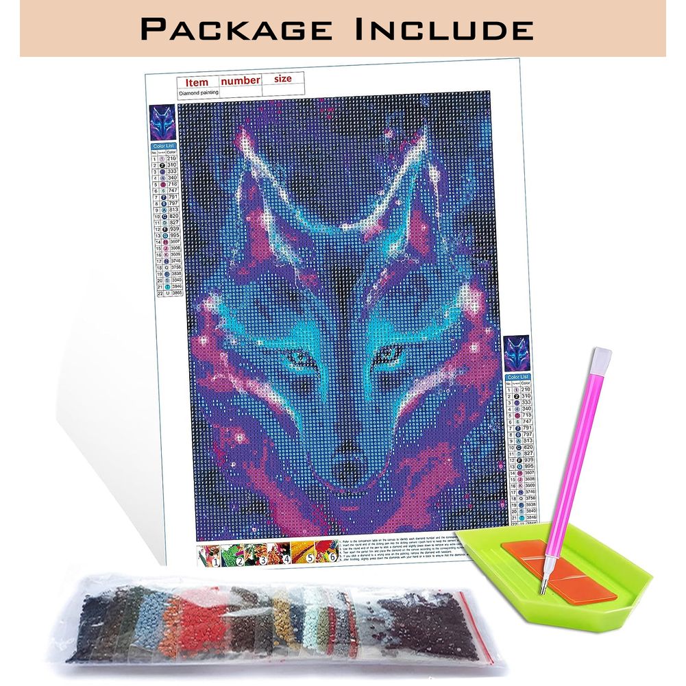 5D DIY Full Square Drill Diamo - Embroidery Cream ulasan dan harga