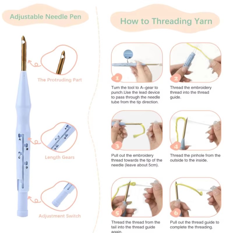 Flower Bouquet punch needle em - Punch Needle Handle ulasan dan harga
