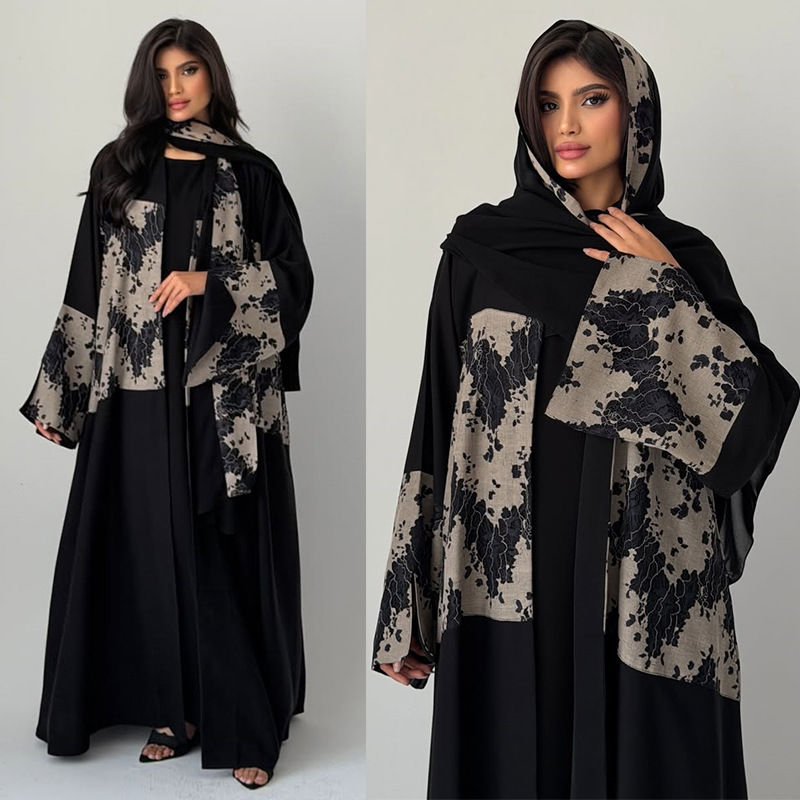 Women Eid Abaya Hijab 2 Piece  - Embroidery Hijab ulasan dan harga