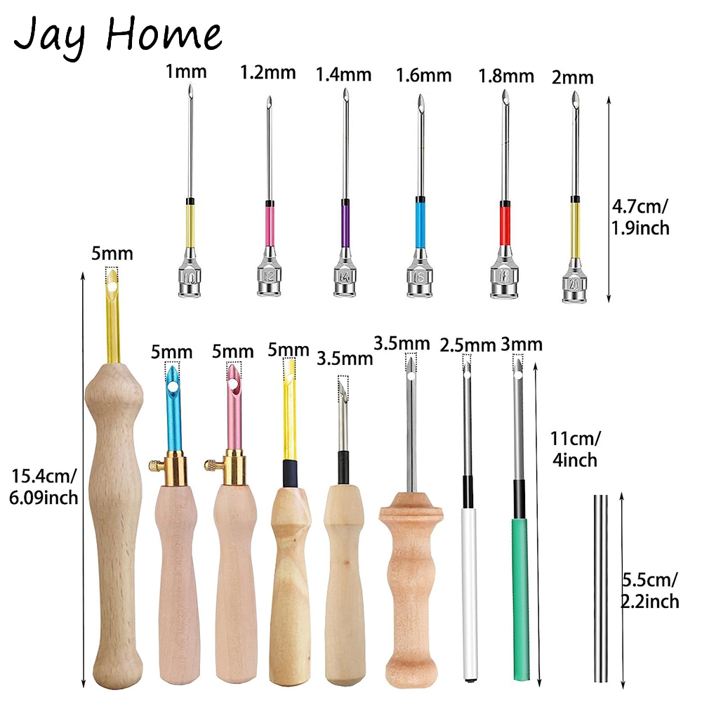 Punch Needle Kit Wooden Embroi - Punch Needle Handle ulasan dan harga