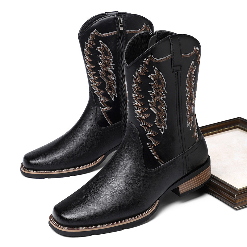 Men High Boot Luxury Embroider - Embroidery Stitches ulasan dan harga