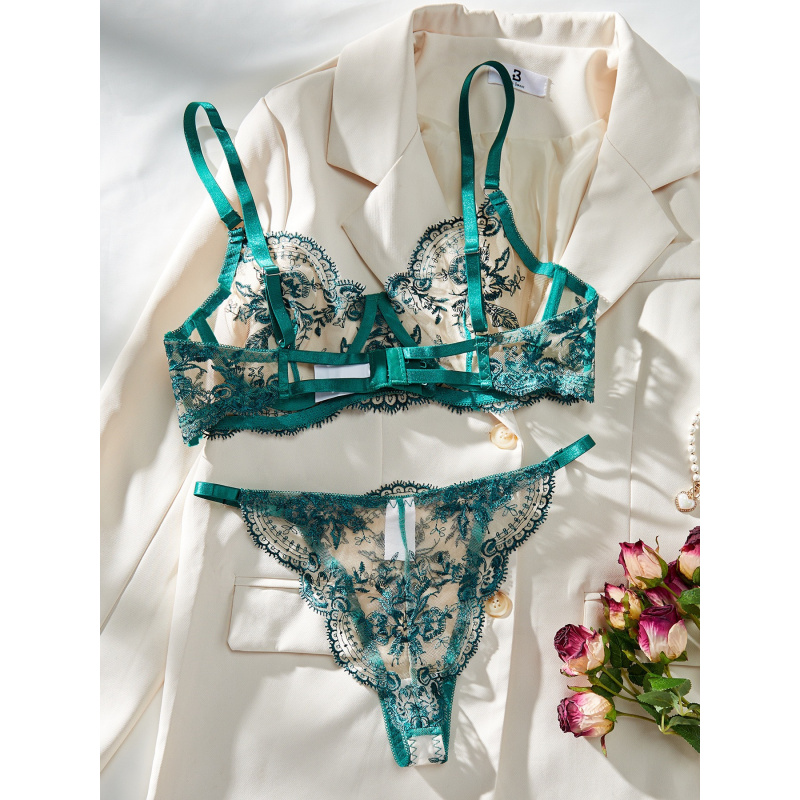 Hot-selling Sexy Lingerie Flor - Embroidery Set ulasan dan harga