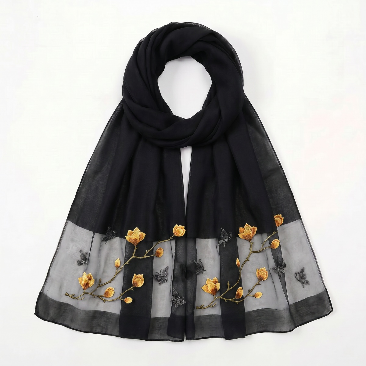 Scarf Print Hijab Bandana Silk - Embroidery Hijab ulasan dan harga