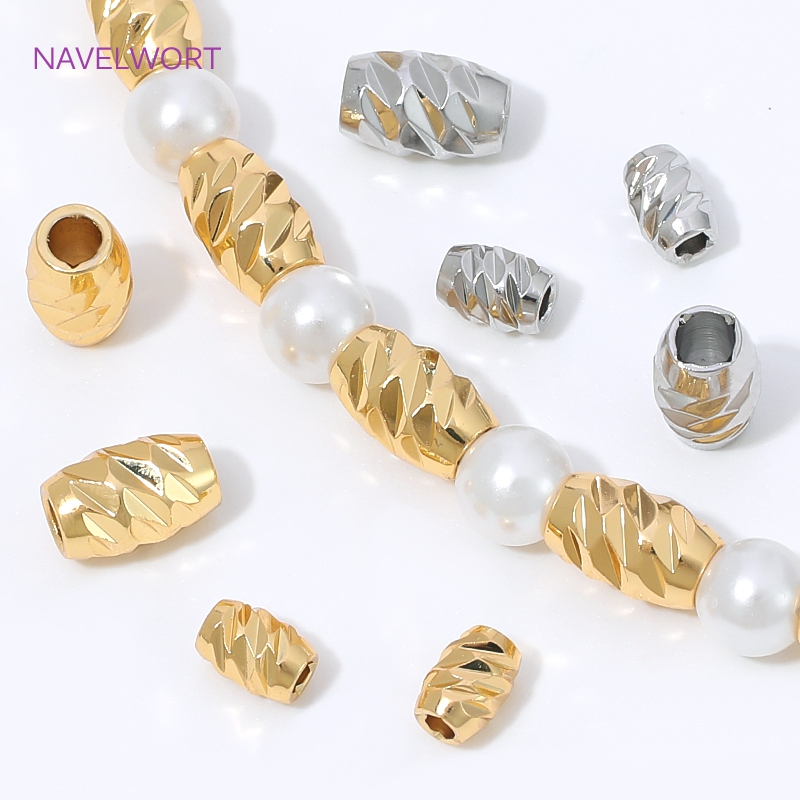 Brass 4/6mm Stripe Spacer Bead - Embroidery Artwork ulasan dan harga