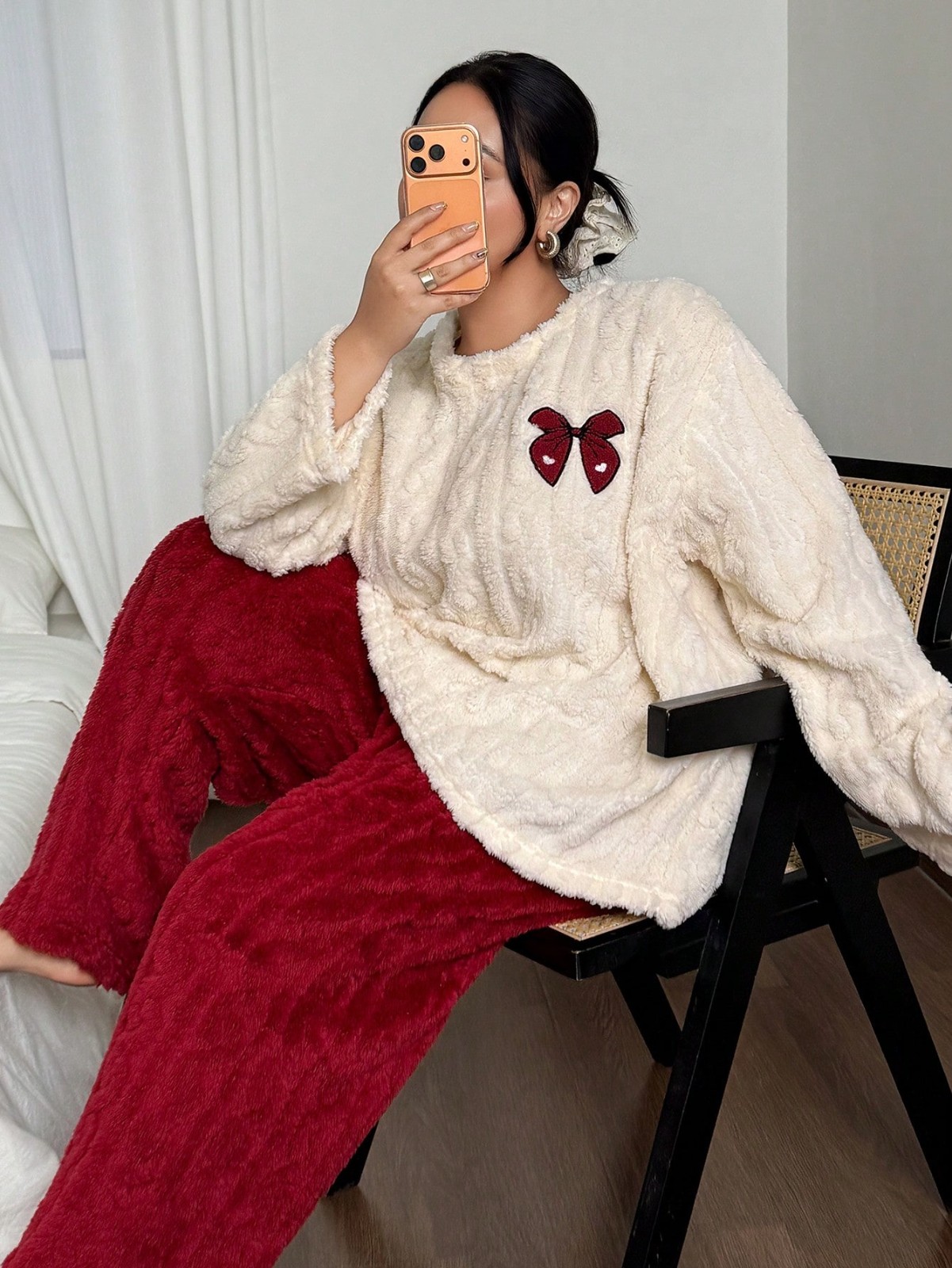 Plus Size 1XL-5XL Women Autumn - Embroidery Set ulasan dan harga