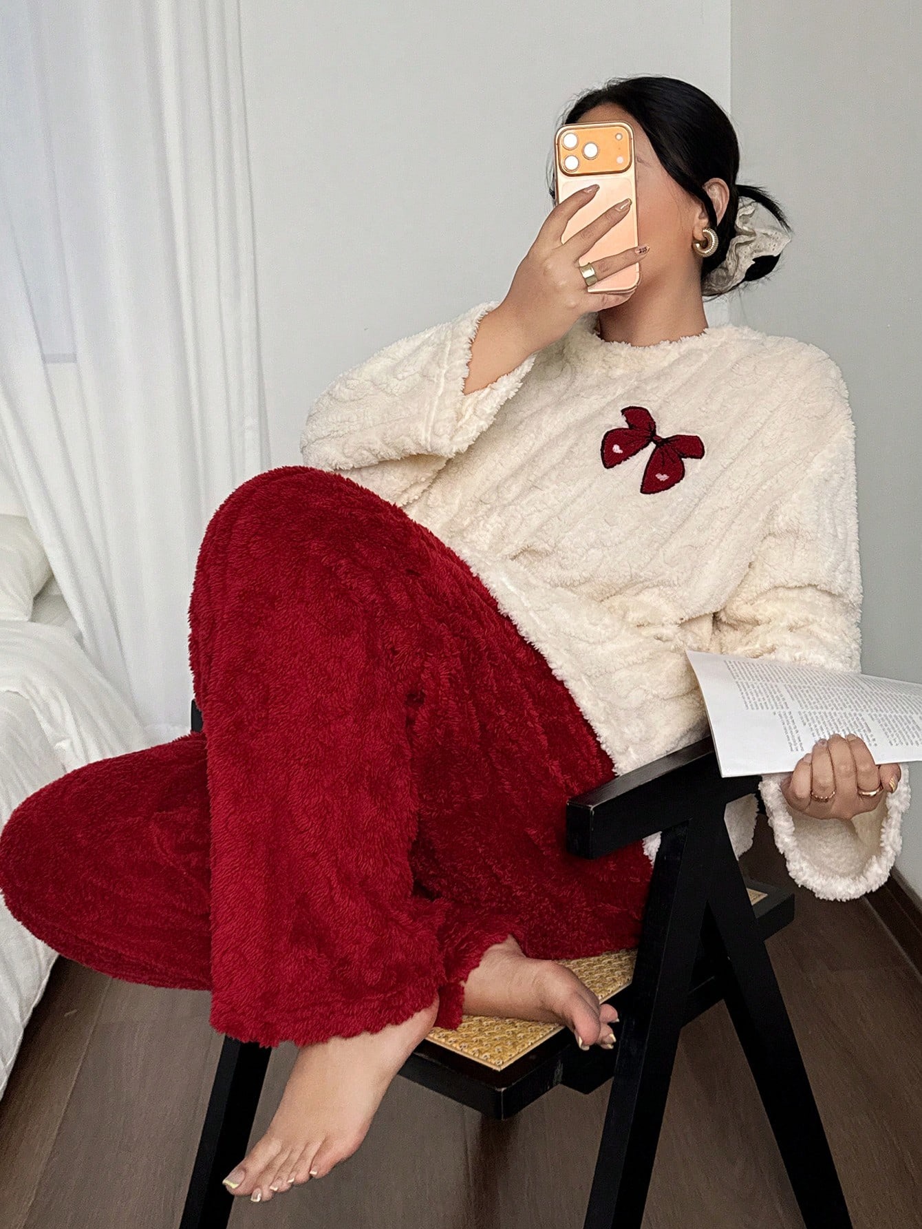 Plus Size 1XL-5XL Women Autumn - Embroidery Set ulasan dan harga